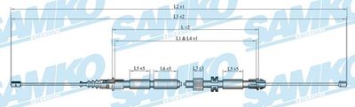 Тросик, cтояночный тормоз SAMKO C0263B