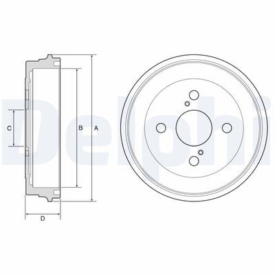 Тормозной барабан DELPHI BF605
