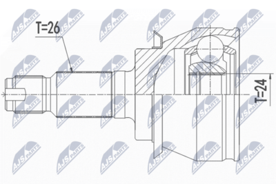 Šarnīru komplekts, Piedziņas vārpsta NTY NPZ-BM-019