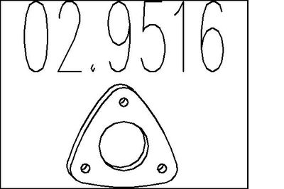 Прокладка, труба выхлопного газа MTS 02.9516