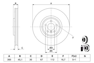 Тормозной диск BOSCH 0 986 479 J07