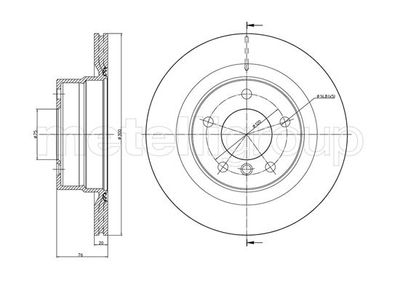Bremžu diski METELLI 23-1014C