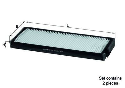 Фильтр, воздух во внутренном пространстве KNECHT LA 377/S