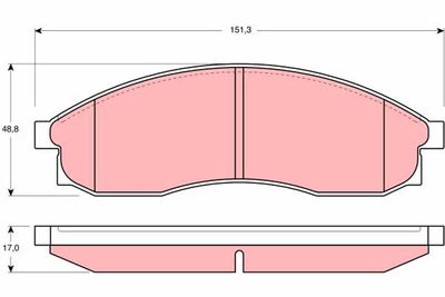 Комплект тормозных колодок, дисковый тормоз TRW GDB3107