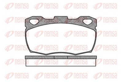 Комплект тормозных колодок, дисковый тормоз REMSA 0266.00
