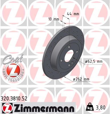 Bremžu diski ZIMMERMANN 320.3810.52