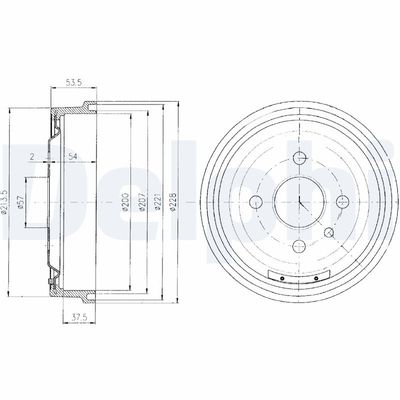 Bremžu trumulis DELPHI BF151