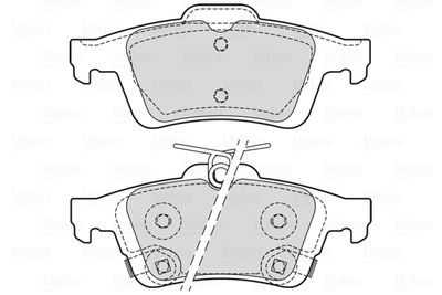 Bremžu uzliku kompl., Disku bremzes VALEO 601709