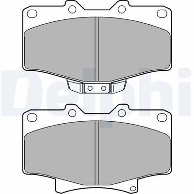 Комплект тормозных колодок, дисковый тормоз DELPHI LP1070
