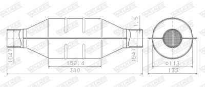 Katalizators, Universāls WALKER 66936