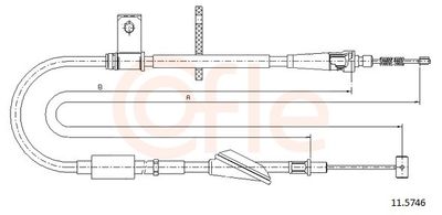 Тросик, cтояночный тормоз COFLE 11.5746