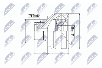 Шарнирный комплект, приводной вал NTY NPZ-AU-054