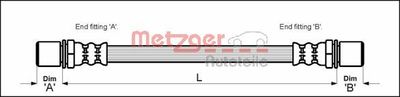 Bremžu šļūtene METZGER 4113667