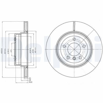 Bremžu diski DELPHI BG4284