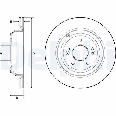 Тормозной диск DELPHI BG4756C