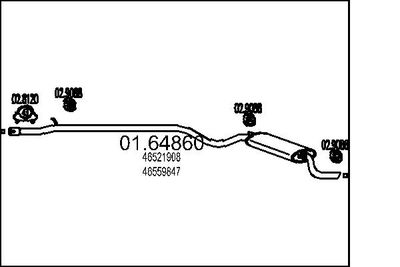 Глушитель выхлопных газов конечный MTS 01.64860