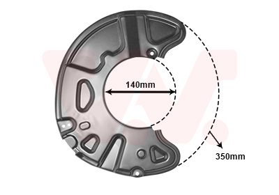 Dubļu sargs, Bremžu disks VAN WEZEL 3097372