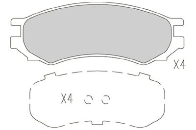 Bremžu uzliku kompl., Disku bremzes KAVO PARTS KBP-6595