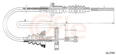 Трос, управление сцеплением COFLE 92.18.2790