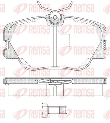 Bremžu uzliku kompl., Disku bremzes REMSA 0189.00