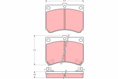 Комплект тормозных колодок, дисковый тормоз TRW GDB1029