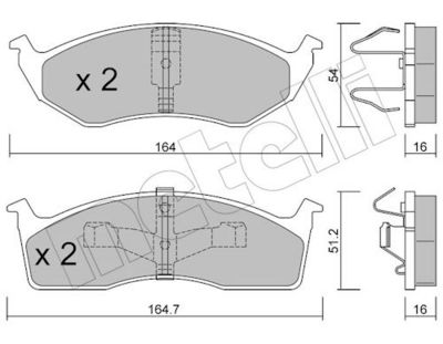 Комплект тормозных колодок, дисковый тормоз METELLI 22-0356-1