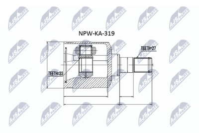 Шарнирный комплект, приводной вал NTY NPW-KA-319