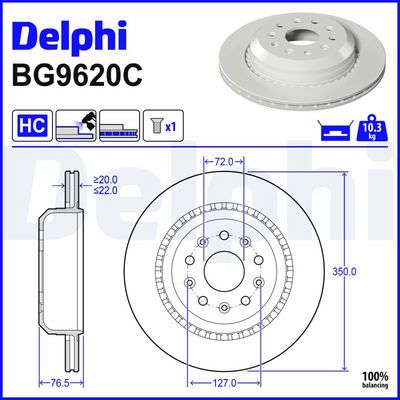 Bremžu diski DELPHI BG9620C