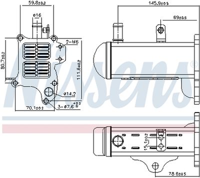 Радиатор, рециркуляция ОГ NISSENS 989425