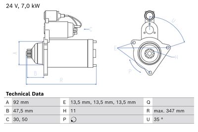 Стартер BOSCH 0 986 026 580