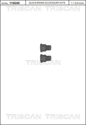 Комплект болтов, тормозной диск TRISCAN 8105 116005
