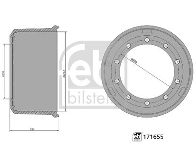 Тормозной барабан FEBI BILSTEIN 171655