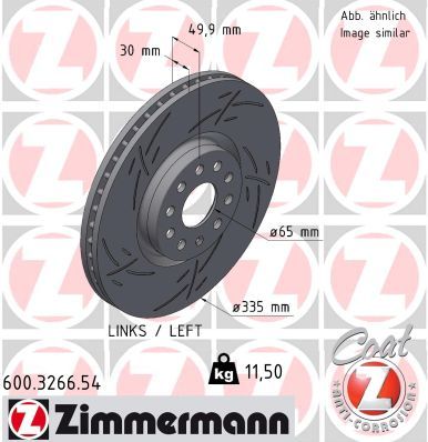 Bremžu diski ZIMMERMANN 600.3266.54