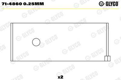 Шатунный подшипник GLYCO 71-4860 0.25mm