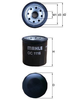Eļļas filtrs MAHLE OC 1116