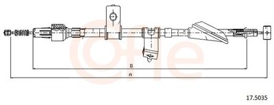 Тросик, cтояночный тормоз COFLE 17.5035