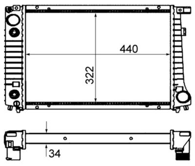 Radiators, Motora dzesēšanas sistēma MAHLE CR 117 000S