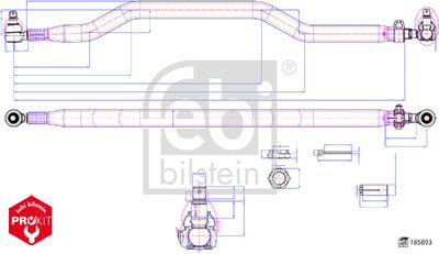 Stūres šķērsstiepnis FEBI BILSTEIN 185893