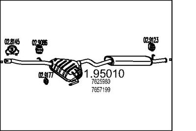 Глушитель выхлопных газов конечный MTS 01.95010