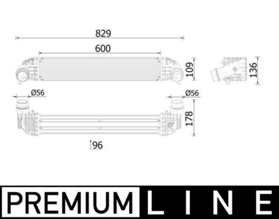 Интеркулер MAHLE CI 615 000P