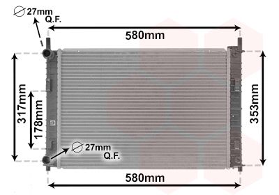 Radiators, Motora dzesēšanas sistēma VAN WEZEL 18002324