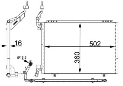 Конденсатор, кондиционер MAHLE AC 846 000S
