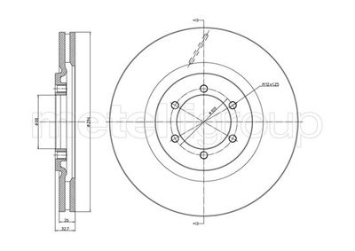 Тормозной диск METELLI 23-1033C