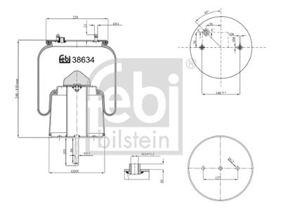 Pneimoatsperes spilvens, Pneimopiekare FEBI BILSTEIN 38634