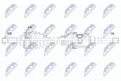 Приводной вал NTY NPW-FR-225