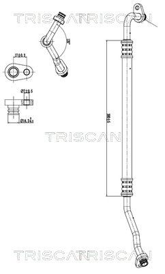 Трубопровод высокого / низкого давления, кондиционер TRISCAN 9010 28044