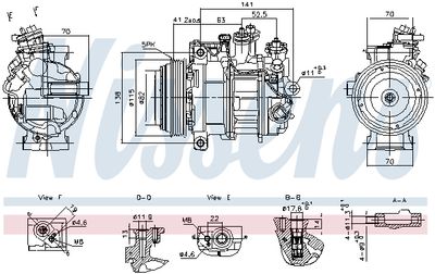 Компрессор, кондиционер NISSENS 890919