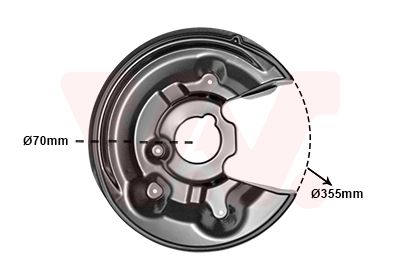 Dubļu sargs, Bremžu disks VAN WEZEL 5839374