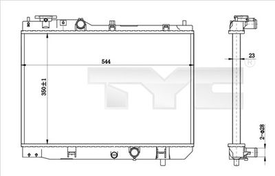Radiators, Motora dzesēšanas sistēma TYC 720-0001-R