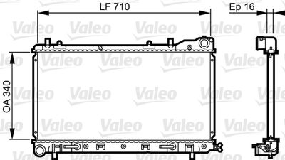 Радиатор, охлаждение двигателя VALEO 734405